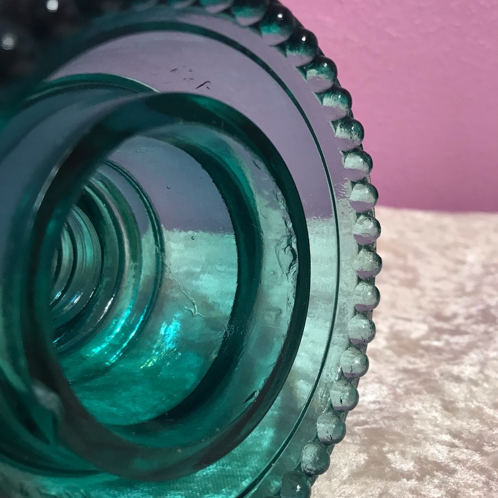 Hemingray 42 * Electric Insulator Teal Aqua Retro Collectible Glass Display Home - Picture 6 of 7